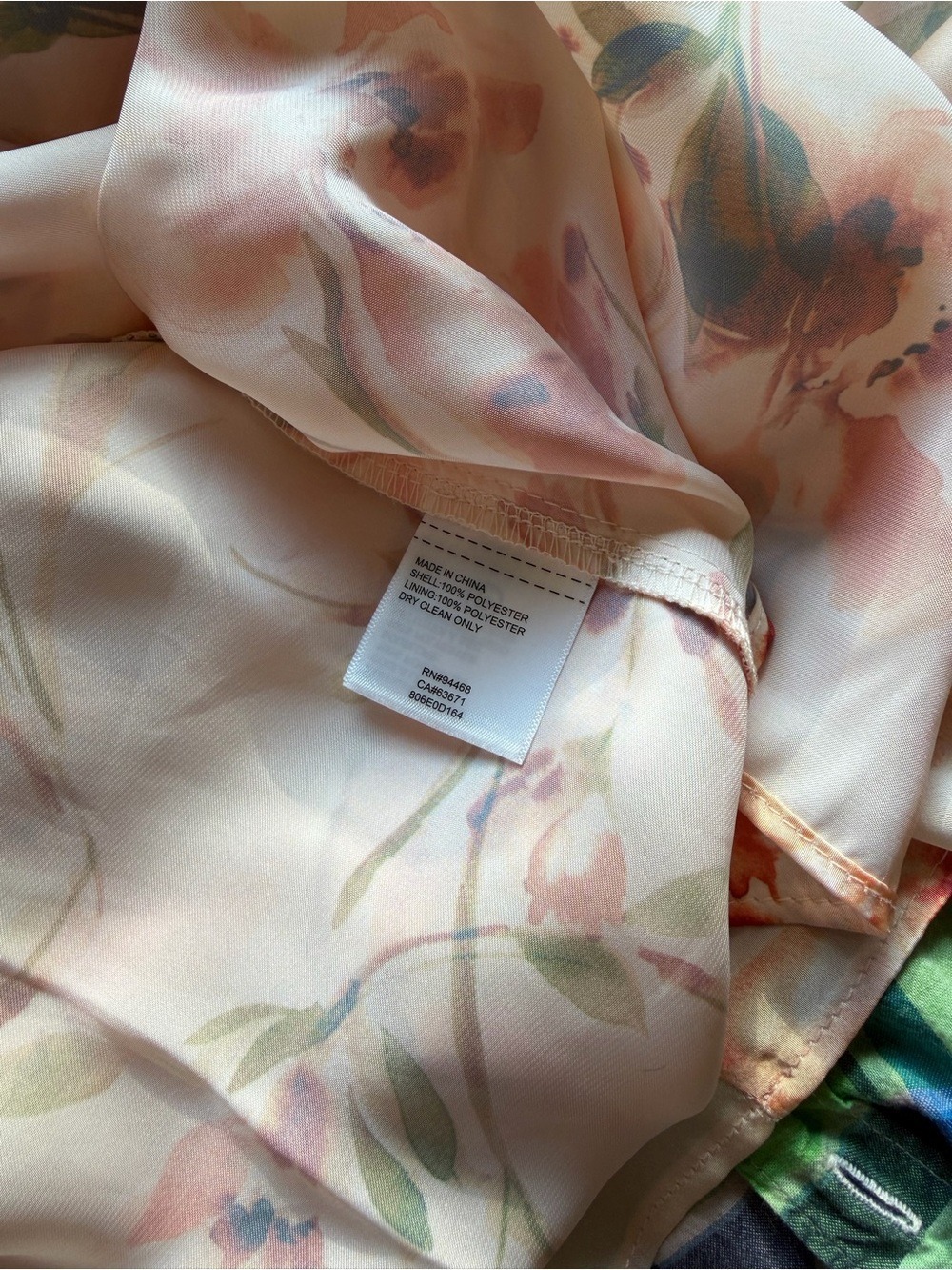 Laundry by Shelli Segal Watercolor Floral Cowl Neck Midi Dress Size 6 - Picture 8 of 8